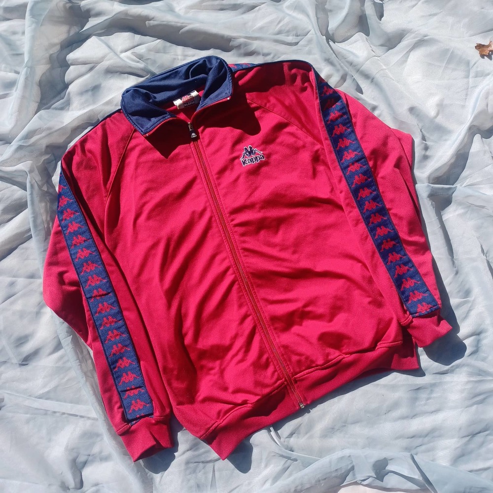 Mens Kappa Xl track jacket red blue